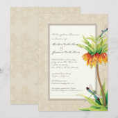 Invitation Fritillaria élégant en dragonfly Couples Douche (Devant / Derrière)