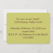 INVITATION FROG AVEC LA TÊTE POPULÉE HORS DE L'EAU (Dos)