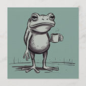 Invitation Frog Drinking Coffee Meme Mystical Toad Frog Lover (Devant)