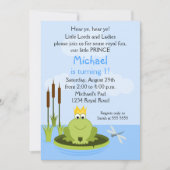 Invitation Frog Prince fête d'anniversaire (Devant)