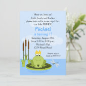 Invitation Frog Prince fête d'anniversaire (Debout devant)