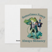 Invitation Frog Sarcastic Sometimes Fancy Always Shmancy  (Devant / Derrière)