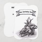 Invitation Froggy, Ajouter Votre Texte (Devant / Derrière)