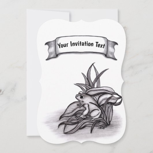 Invitation Froggy, Ajouter Votre Texte (Devant)