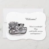 Invitation Froggy avec Lotus Flower, Ajouter votre texte (Devant)