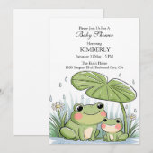 Invitation Froggy Family dans la pluie (Devant / Derrière)