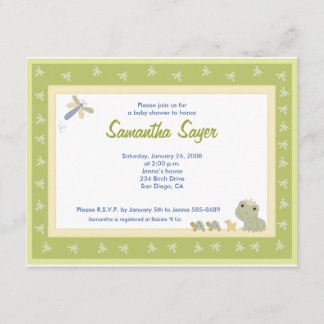 Invitation Froggy Tales Frog Prince Baby shower 4,25 x 5,5