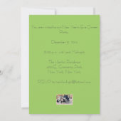 Invitation Froggy with Champagne Bottle, fête de la Saint-Syl (Dos)