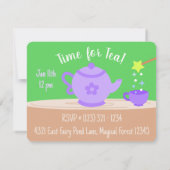 Invitation Frogs & Fées Tea Party Anniversaire (Dos)
