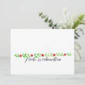 Invitation Frohe Weihnachten, bannière de Noël d'aquarelle (Debout devant)