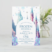 Invitation Froid 1er Anniversaire Cartoon Castle (Debout devant)