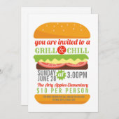 Invitation Froid de BBQ de charité et église du collecteur de (Devant / Derrière)