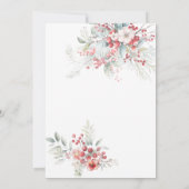 Invitation Froid Dehors Élégant Baby shower Floral Hiver (Dos)