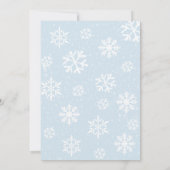 Invitation Froid Hiver Hiver Baby shower des animaux de bois (Dos)