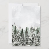 Invitation Froid Hors du Baby shower d'hiver Wonderland (Dos)