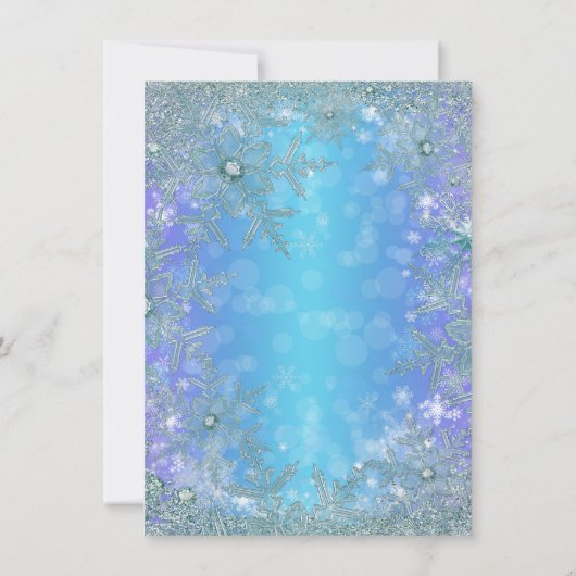 Invitation Froid Winter Wonderland fête d'anniversaire (Dos)