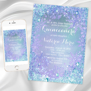 Invitation Froid Winter Wonderland Quinceanera