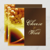 Invitation Fromage et vin élégamment personnalisé (Devant / Derrière)
