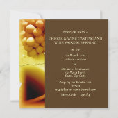 Invitation Fromage et vin élégamment personnalisé (Dos)