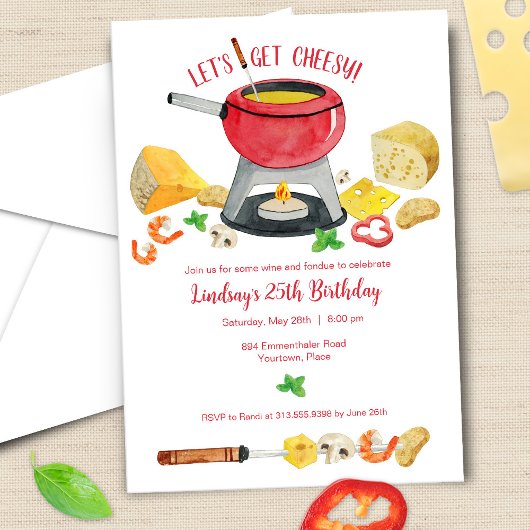 Invitation Fromage Fondue Party