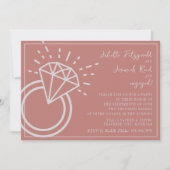 Invitation Front | Couleur curée | Fêtes de fiançailles (Devant)