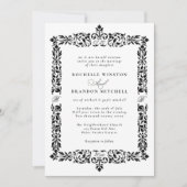 Invitation Frontière antique du XIXe siècle (Devant)