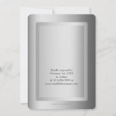 Invitation Frontière d'argent 25e anniversaire Mariage (Dos)