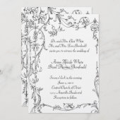 Invitation Frontière de la vigne antique (Devant / Derrière)