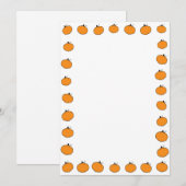 Invitation Frontière de saison de pumpkin d'automne  (Devant / Derrière)