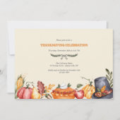 Invitation Frontière de Thanksgiving (Devant)