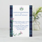 Invitation Frontière et chardon écossais traditionnel (Debout devant)