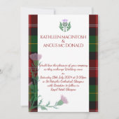 Invitation Frontière et chardon écossais traditionnel (Devant)