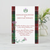 Invitation Frontière et chardon écossais traditionnel (Debout devant)