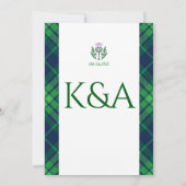 Invitation Frontière et chardon écossais traditionnel (Dos)