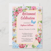 Invitation frontière fleurie de retraite des femmes (Devant)