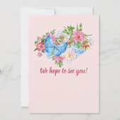 Invitation frontière fleurie de retraite des femmes (Dos)