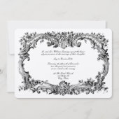 Invitation Frontière florale baroque Rococo (Devant)