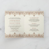 Invitation Frontière Ikat tout en un Anand Karaj Sikh Mariage (Intérieur)