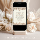 Invitation Frontière Ikat tout en un Anand Karaj Sikh Mariage