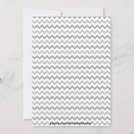 Invitation Frontière jaune et partie grise de Chevron (Dos)