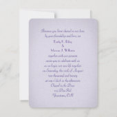 Invitation frontière mariage lavande et lierre (Dos)