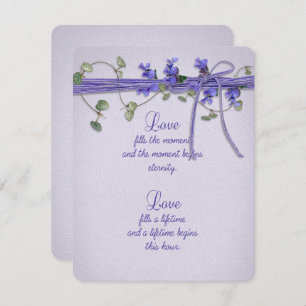 Invitation frontière mariage lavande et lierre