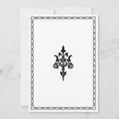 Invitation Frontière noire et blanche traditionnelle Mariage  (Dos)