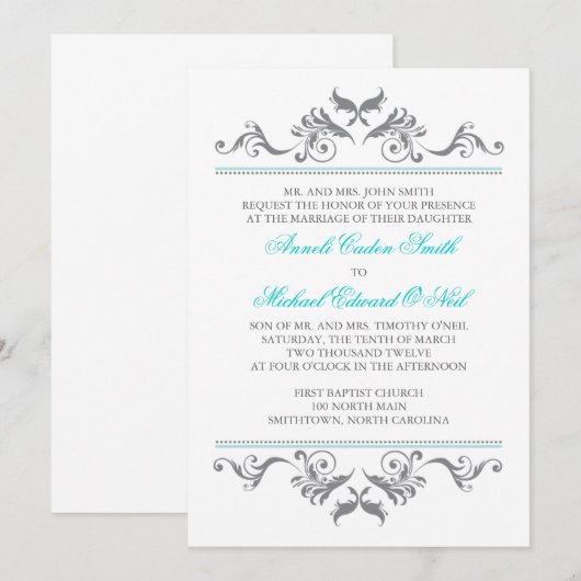 Invitation Frontière Vintage (Devant / Derrière)