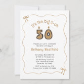 Invitation Frontière Whimsical Quirky Wavy 50e anniversaire (Devant)