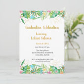 Invitation Frontières florales tropicales (Debout devant)