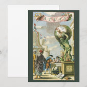 Invitation Frontispice d'Atlas de l'Ère Baroque Vintage Globe (Devant / Derrière)