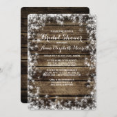 Invitation Frost Bite Barn Bois Russe Fête de l'mariée d'hive (Devant / Derrière)