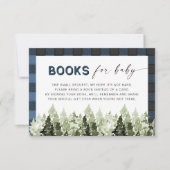 Invitation FROST Blue Flannel Pine Tree Livres pour Baby Card (Devant)