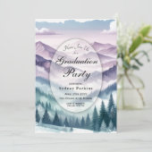 Invitation Frost de lavande dans la Mist alpine Graduation (Debout devant)
